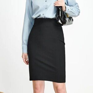 Tapata‎ Women's Stretch Pull On High Waist Pencil Skirt, Size Large, Black